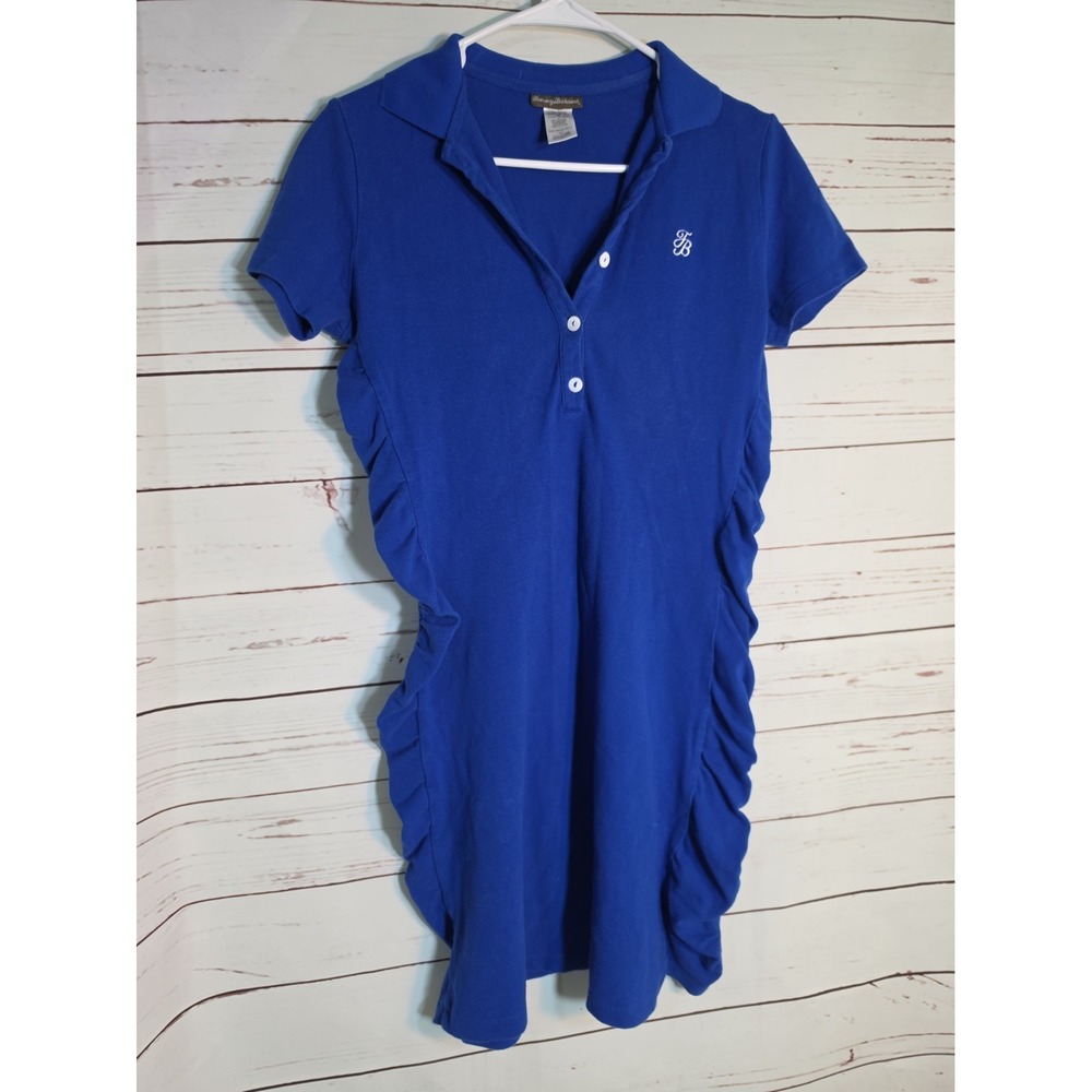 Tommy Bahama Side Shirred Collared Polo Dress Size SP Blue